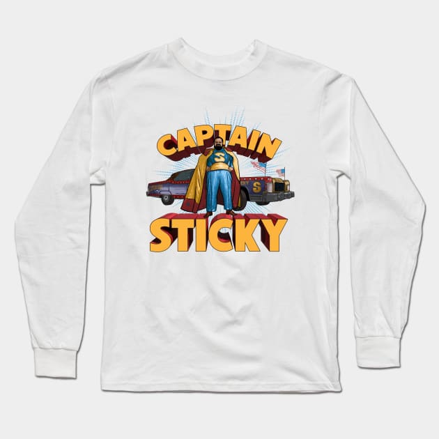 Captain Sticky Long Sleeve T-Shirt by Iron Ox Graphics